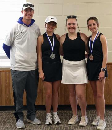 The Olton Fillies’ varsity golf team competed in Olton today, where Harlow Gorman finished 2nd overall, shooting a 104, and Austyn Gorman finished 3rd overall, shooting a 115. Macie Reese Shot a 121. (Submitted Photo)