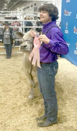 Zayden Falcon, fourth place Lt. weight Charolais at the 2025 Houston Livestock Show. (Submitted Photo)