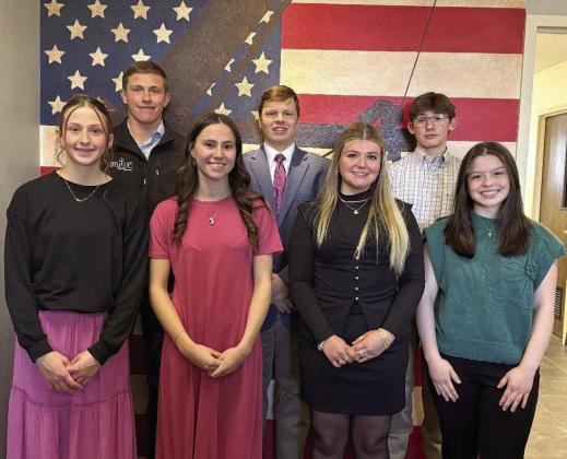 2026 LCEC Youth Tour Participants are Hudson Dobrovolny – Whitharral HS, Reese Moore – DRE Resources Homeschool Academy, Ty Carr – Littlefield HS, Piper Carr – Littlefield HS, Jeri Holcomb – Olton HS, Alexandria Dalton - Littlefield HS, and Analeeze De La Rosa – Sudan HS. (Submitted Photo)