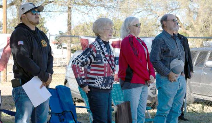Community members gathered in their red, white, and blue to honor the veterans of Lamb County at the Lamb County Veterans Day Ceremony on Nov. 10, 2024. (Staff Photo by Rhode Duenas)
