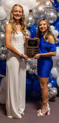 2023-2024 OLTON FILLIES TRACK AWARD - Fillie Track MVP’s, Amie Beelitz and Yarely Santillan. (Photo Courtesy of Dusty Gorman)