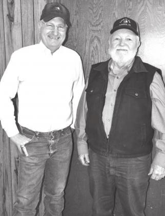 STATE GIN LEADERSHIP–Chris Berry, left, poses with Prentice Fred, after being elected president of the Texas Cotton Ginners’ Association at its recent annual meeting. Both are associated with Long S Gin which serves cotton producers in multiple counties. Fred served two terms as president of the 200-member association. (Photo Courtsey Hockley County News-Press)