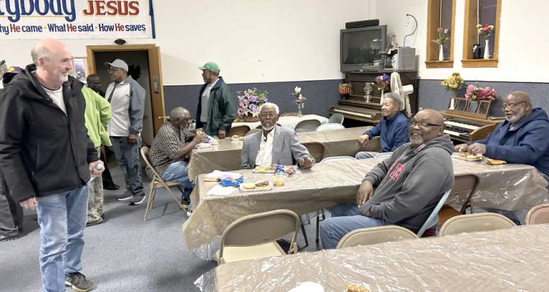 Friends gather and conversate at Peace Delivery Baptist Church, during the 2nd annual John D. McCarty Day celebration on January 14th. (Submitted Photo)