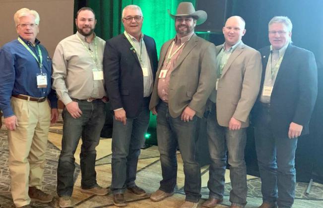 CLIFT LAND BROKERS AGENTS were recognized as a part of the 2021 APEX Producers Club in the Realtors Land Institute APEX Production Awards Program, sponsored by The Land Report. Shown, left to right, are Sheldon Snyder, accredited land consultant (ALC); Brady Cowan; George Clift, ALC; Bryan Clift; Eric Turpen of Littlefield; and Greg Good, ALC. Not shown is Hadley Perkins of Amarillo-Vega. (Submitted Photo)