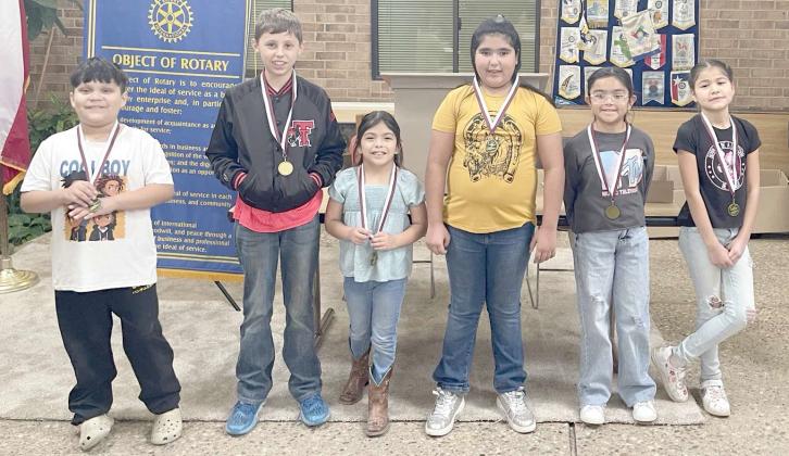 Third Grade Rotary Readers - Jazmin Arzate, Leah Vargas, Natalya Morales, Emi Luna, Beau Bussanmas and Bryan Fernandez. (Submitted Photo)