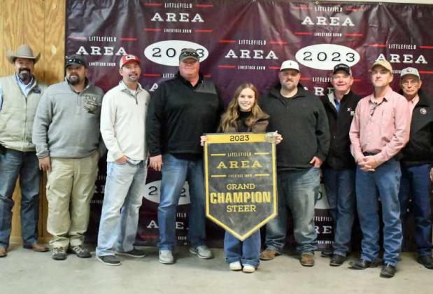 Area Livestock Show Grand and Reserve Grand Champs with buyers