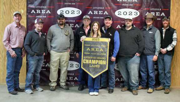 Area Livestock Show Grand and Reserve Grand Champs with buyers