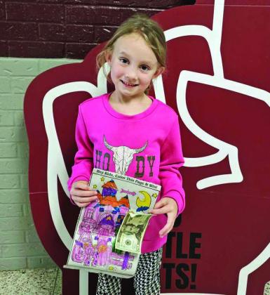 Lyla Gray won first place in the Lamb County Leader-News Halloween Coloring Contest 5-7 year old division. (Staff Photo by Derek Lopez)