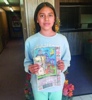 Layla Trevino won second place in the Lamb County Leader-News Halloween Coloring Contest 8-10 year old division. (Staff Photo by Grata Reber)