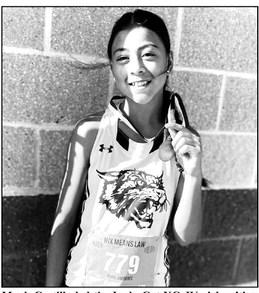 Myah Castillo led the Lady Cat XC JV girls with a second-place finish and a new PR by nearly 30 seconds at the Hereford Invitational last Saturday. (Submitted Photo)
