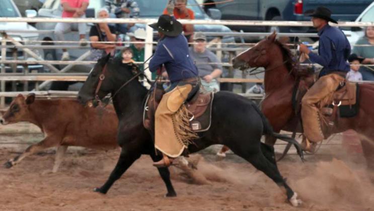 The roping events proved to be a tough competition at the WRCA Rodeo held in Earth, TX on Friday Sept. 19, 2025. (Photo by Ann Reagan)