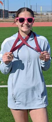 Mattie Seymore tied for first in the women’s 100-meter dash and placed third in the women’s 200-meter dash. (Submitted Photo)