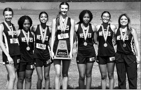 The Sudan Nettes’ varsity cross country team finished as the District Runner-Ups at the District meet on Tuesday at Mae Simmons Park in Lubbock. They will compete at the Regional Meet on Monday, Oct. 26 at Mae Simmons Park in Lubbock. (Shown): Ava Van De Pol, Noemi Rodriguez, Anneke Van DePol, Andrea Williams, Maya Williams, Raquel Armendariz and Reyna Limon. (Submitted Photo)