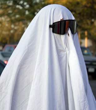 Boo! A ghost attends the Crescent Park Church of Christ’s Trunk or Treat on Oct. 27, 2024. (Staff Photo by Madison Vidales)