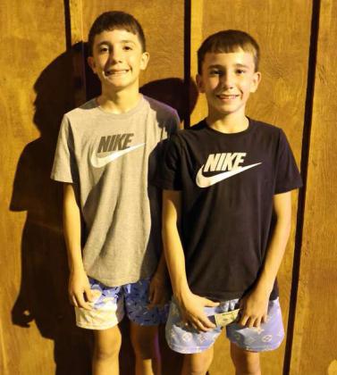 Chris and Jordan Ruiz were winners of the Cornhole Tournament last Friday night at the 44th annual Sandhills Celebration. (Photo by Wesley Quigley)