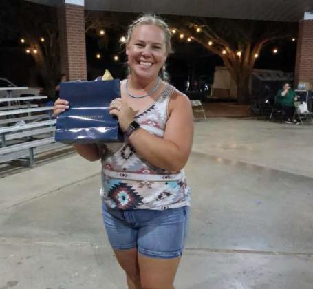 The OCCA Raffle winner for the Woodhouse Spa Gift Card was Robyn Stevenson. (Photo by Wesley Quigley)