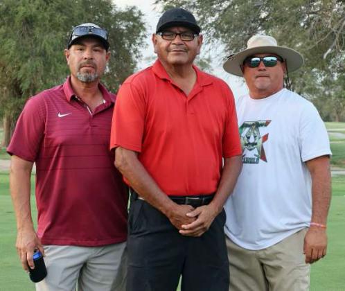 The 1st Place winners of the Golf Scramble that took place at the Olton Country Club were Rene Hernandez, 'Big Al' Hernandez, Josh Balderas, and Jody Coronado (not pictured). (Photo by Wesley Quigley)