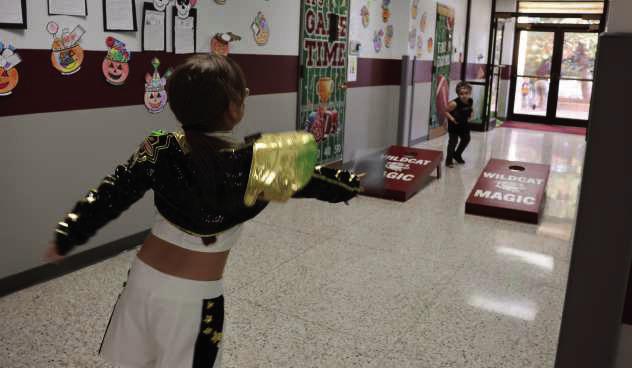 Wildcat Corn Hole at the Littlefield Primary Fall Festival held Monday October 27, 2025. (Photo by Ann Reagan)