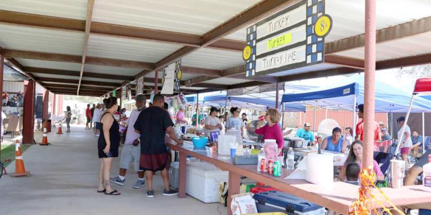 There was a great selection of food booths at the Jamaica Day celebration hosted by the Sacred Heart Catholic Church in Littlefield on Sunday, August 25, 2024. (Photo by Ann Reagan)