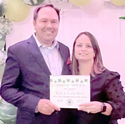 Moores Honored by 4-H.....