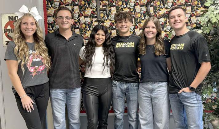 The 2024 Sudan Homecoming Queen nominees are as follows: seniors: Brinley Magby escorted by Zayne Humphreys; Edette Herrera escorted by Kasen Kauffman and Garicyn Bigham escorted by Braxtyn Harrell. The winner will be announced on Friday, as the Hornets take on Vega for their Homecoming Game. (Submitted Photo)