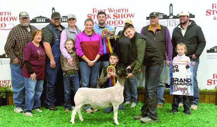 Olton Junior High eighth grade student, Jaret Richardson, won Grand Champion Dorper Ewe Lamb at the Fort Worth Stock Show and Rodeo in January. (Submitted Photo)