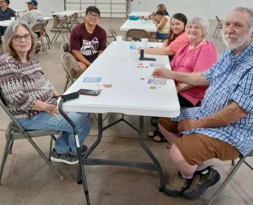 Sisters of Hope and Grace held their quarterly meal for seniors at the Lamb County Ag Center on Sunday. The Littlfield Wildcat Football team and coaching staff helped cook and serve 235 plates. The Football team cleaned, served and socialized with our senior citizens. They also called out Bingo during the event. Superintendent, Mitch McNeese, stated, “I’m really proud of the coaches and players who participated in this event.” (Submitted Photos)