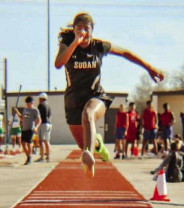 Sudan’s Andrea Williams, placed 2nd in the women’s triple jump at the Region I-2A Track Meet in Canyon this past weekend, punching his ticket to the State Meet in Austin. (Submitted Photo)