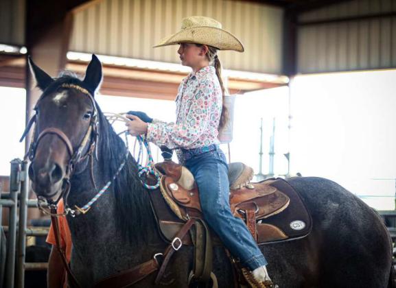 STUDENT SHOUTOUT -- 5th grader Laykin Parkey will be representing Olton, TX this week as she competes at the Fort Worth Jr. Patriot Rodeo!! What an amazing experience and we wish you the best of luck Laykin!! (Submitted Photos)