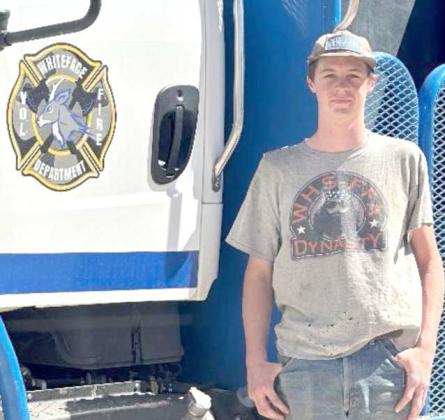 A presentation was held on Thursday, April 4 at the Whiteface Fire Station, where Fire Chief Bruce Heflin was presented a check in the amount of $570 from the Golden Spread EC,which purchases and supplies power to Lamb County EC. (Submitted Photo)