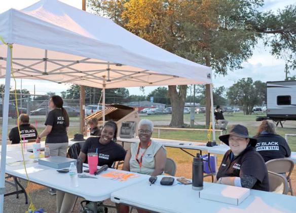 Working the gate at the Flatland Music Festival on Saturday. (Photos by Ann Reagan)