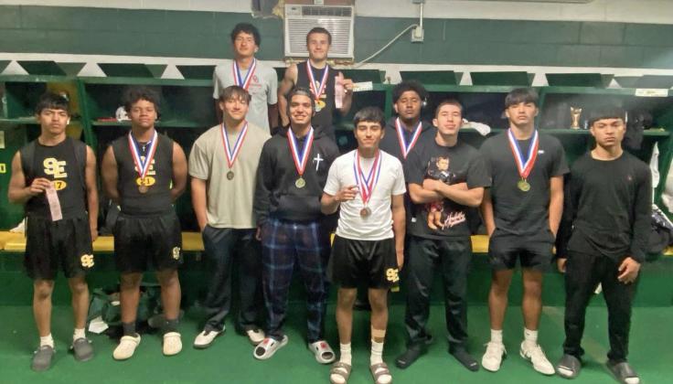 The Springlake-Earth Wolverines’ varsity track team competed at the District 4-1A Track Meet in Kress on Monday, where 12 athletes placed in an event and 11 athletes advanced to Area. (Submitted Photo)