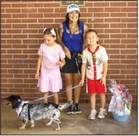 Mack the weenier-heeler mix, shown by Milo and Maya Garza, wins Overall Best Medium Dog at the Dog Show at Olton’s annual Sandhills Celebration on July 31, 2026.