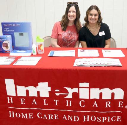 Interim Healthcare, sponsors of the Health Fair, were on hand to answer questions about Hospice and Home Care options during the Health Fair at the Lamb County Ag Center in Littlefield on Saturday, August 24, 2024. (Photo by Ann Reagan)