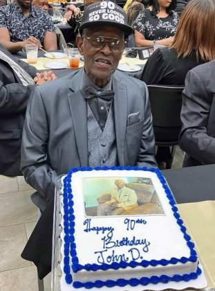 “First I want to thank God, our God, for 90 blessed years. I thank you all, for being a great part of it. Y’all truly made my day, one that I’ll always remember in my heart. I thank you all for the love, cards, gifts, monetary, and kind words. God’s blessings to all that were able to attend. My love and prayers to you all, and a special thanks to all who put it together. I really enjoyed and appreciated you all.” John D. McCarty.