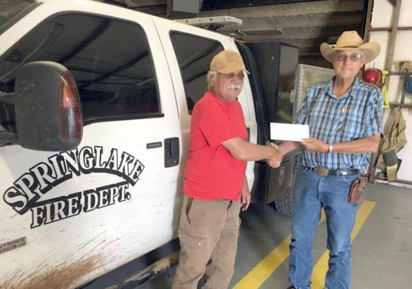 Lamb County Farm Bureau made generous donations to all the Lamb County Fire Departments