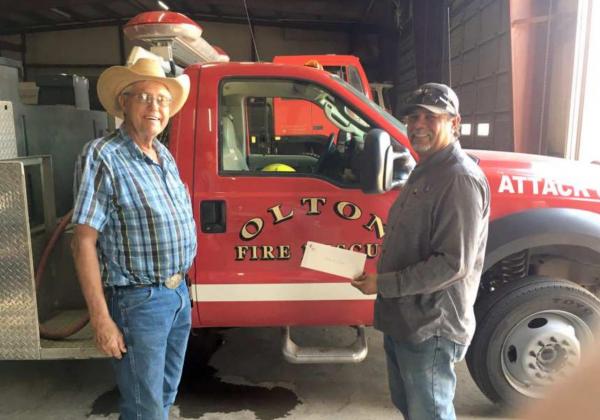 Lamb County Farm Bureau made generous donations to all the Lamb County Fire Departments