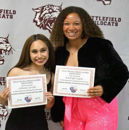 Academic All-State Track and Field Team 2023 - Lilliana Loredo and Kaeleigh Logan