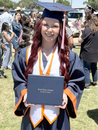 Senior Brooklyn Swart earned her Associate of Science degree from South Plains College, graduating with honors. She is the first Sudan graduate to earn an associate degree. Her dedication, perseverance, and hard work have paid off. (Submitted Photo)