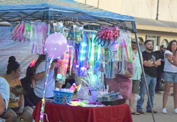 Glow toys and bubble toys were popular among the younger crowd at the Flatland Street Dance downtown Littlefield on Friday, July 14, 2023. (Photo by Ann Reagan)