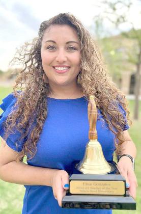 2022-2023 TEACHER OF THE YEAR - Elisa Gonzales was awarded the 2022-2023 Teacher of the Year Award from Williw Bend Elementary within the Frenship District. Elisa is the daughter of Mark Gonzales and Marian Marquez and Roland and Dina Gonzales. Elisa is a Littlefield High School graduate of the Class of 2007 and a Texas Tech Graduate of the Class of 2011. Elisa has been teaching at Willow Bend for 11 years. (Submitted Photo)