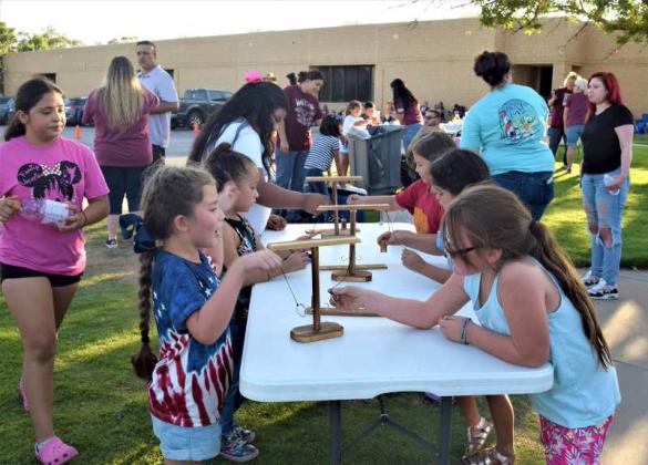 These young ladies were working the puzzle games at the Littlefield Primary Community Picnic held on September 12, 2022. (Photo by Ann Reagan)