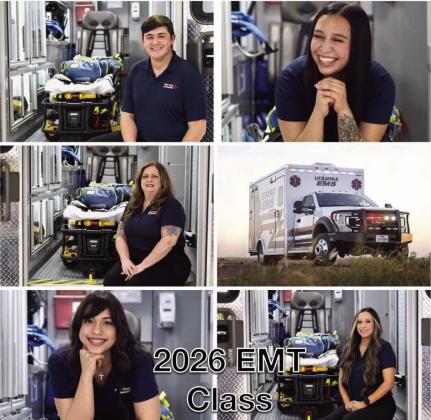Littlefield EMS is the Host Site for the current West Texas EMS Resources EMT Class. Pictured from top left are our current EMT Interns, Vince Villanueva of Littlefield, Makayla Hernandez of Levelland, Holly Crews of Sudan, Azazail Melendez of Littlefield and Harlee Cardenas of Lubbock. (Photo Courtesy of Heath Lowe)