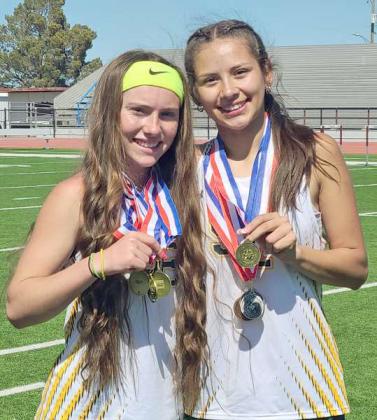 Taytum Goodman and Emma Samaron were TGCAAcademicAll-State Selections for Track. (Submitted Photo)