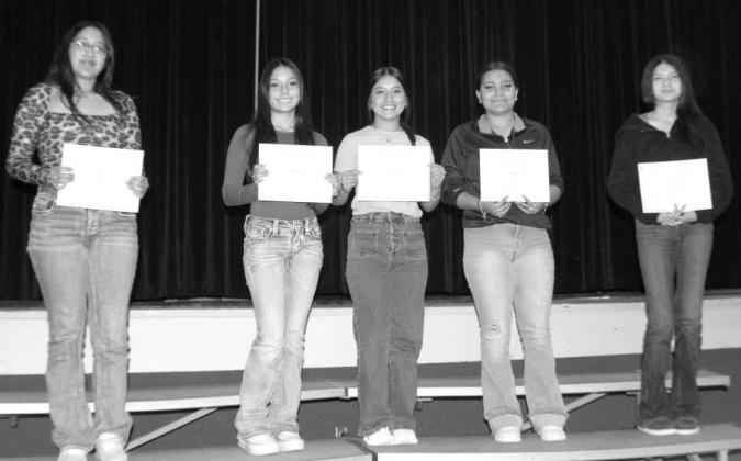 HIGH SCHOOL GIRL’S ATHLETIC AWARDS (Photo Courtesy of Amherst ISD)