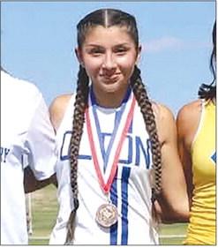 The Olton Fillies’ varsity cross country team placed fourth at the District 3-2A Championship on Tuesday at Mae Simmons Park in Lubbock missing the cut for Regionals by two points. They were led by Gabriella Reyes, who placed fourth overall, qualifying her for Regionals, which will be held on Oct. 26th. (Submitted Photo)