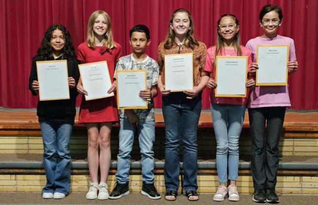 Fifth Grade Perfect Attendance – Jayce Cristan, Loveaha Delarosa, Alexa Flores, Cydney Jennings, Imri Jobe, and Lydia Leal.
