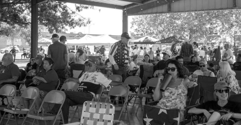 Attendees have fun and listen to live music at the annual Amherst celebration on July 25, 2026. (Photo by Madison Vidales)