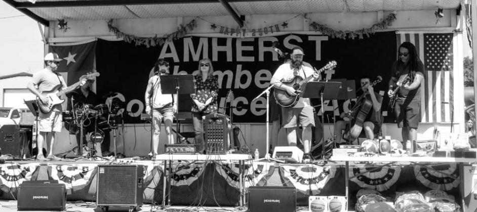 The Miller Band perform at the annual Amherst celebration on July 25, 2026. (Photo by Madison Vidales)