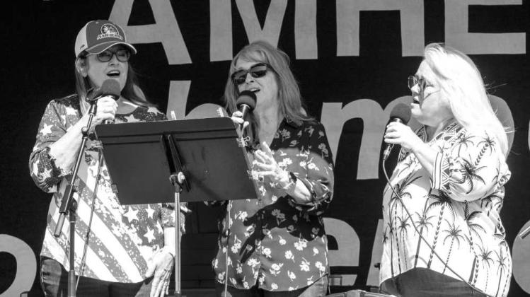 The Harmony Sisters perform at the annual Amherst celebration on July 25, 2026. (Photo by Madison Vidales)